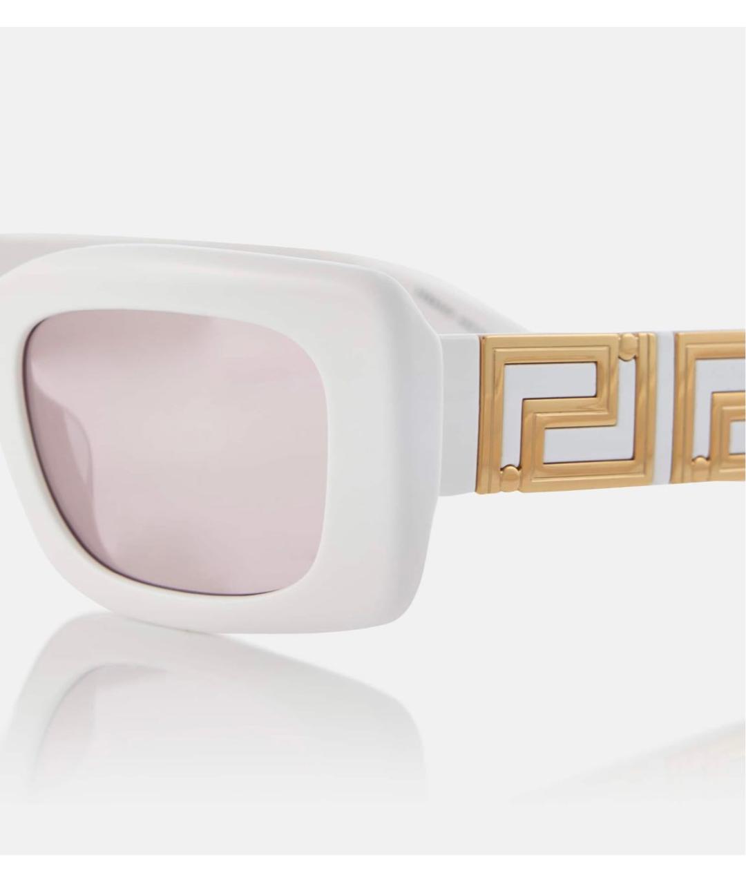 VERSACE Белые пластиковые солнцезащитные очки, фото 3