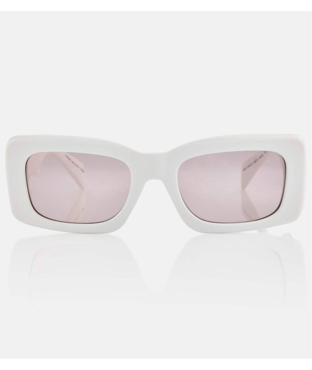 VERSACE Белые пластиковые солнцезащитные очки, фото 9