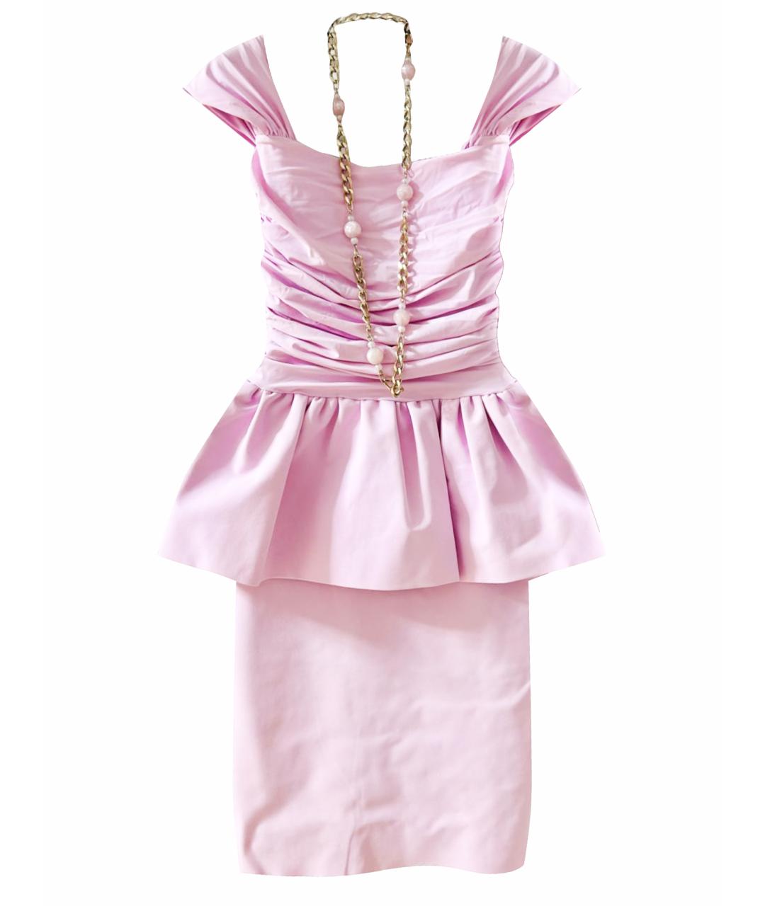 LE PETITE ROBE DI CHIARA BONI Розовое полиамидовое коктейльное платье, фото 1
