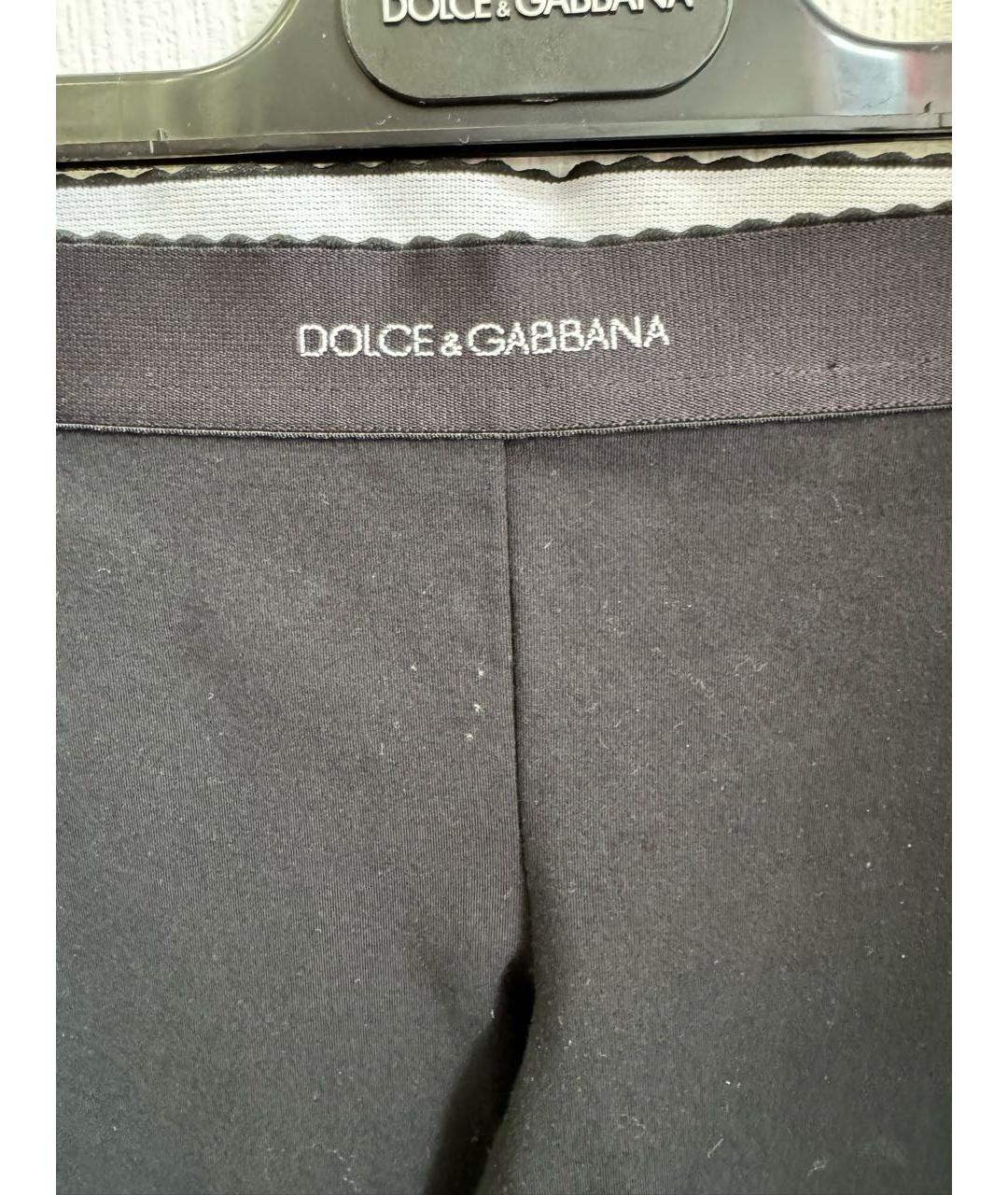 DOLCE & GABBANA KIDS Черные хлопковые брюки и шорты, фото 3