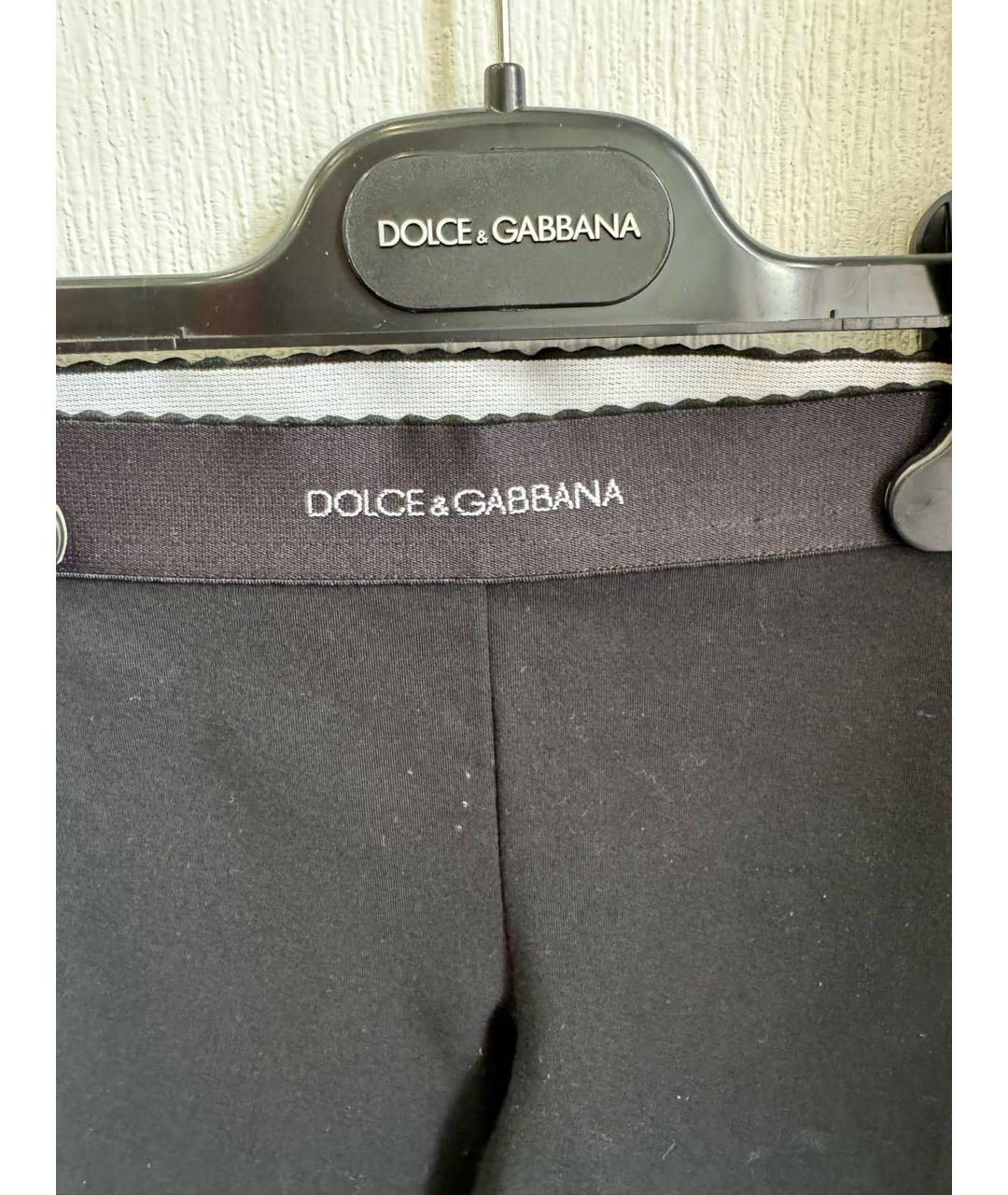 DOLCE & GABBANA KIDS Черные хлопковые брюки и шорты, фото 4