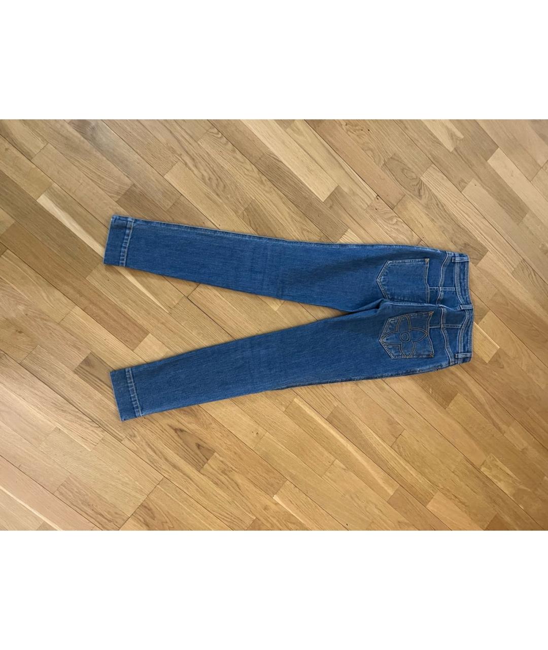 LOUIS VUITTON PRE-OWNED Синие хлопковые джинсы слим, фото 2