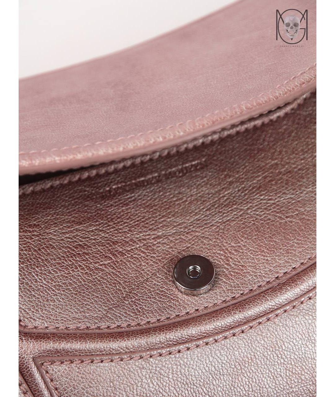 ALEXANDER MCQUEEN Розовая кожаная сумка через плечо, фото 5