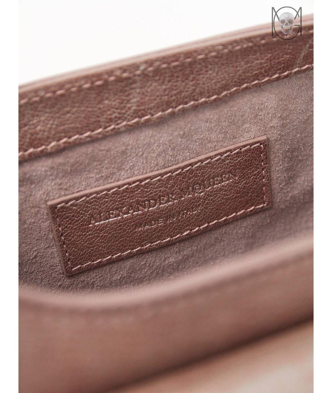 ALEXANDER MCQUEEN Розовая кожаная сумка через плечо, фото 8