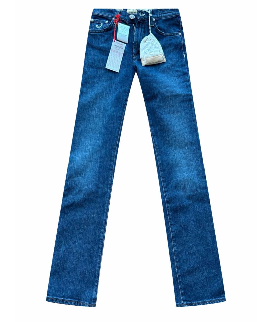 JACOB COHEN Синие прямые джинсы, фото 1