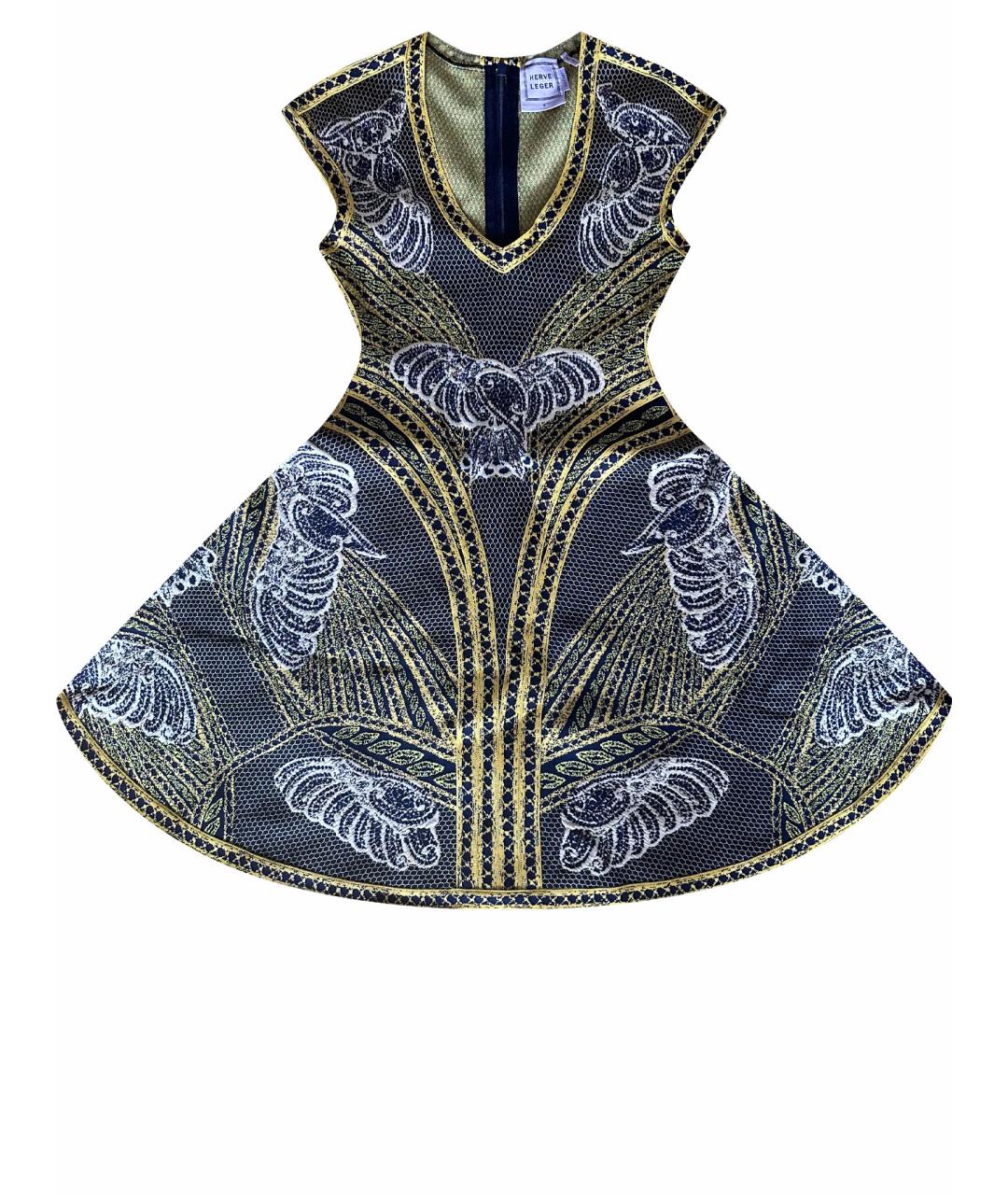 HERVE LEGER Мульти вискозное коктейльное платье, фото 1