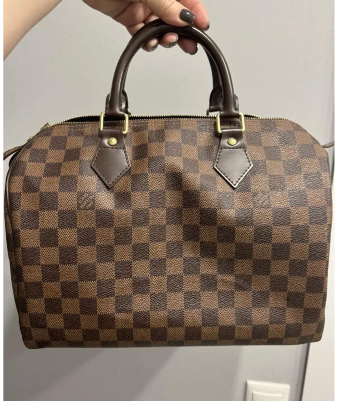 LOUIS VUITTON Коричневая сумка с короткими ручками, фото 2