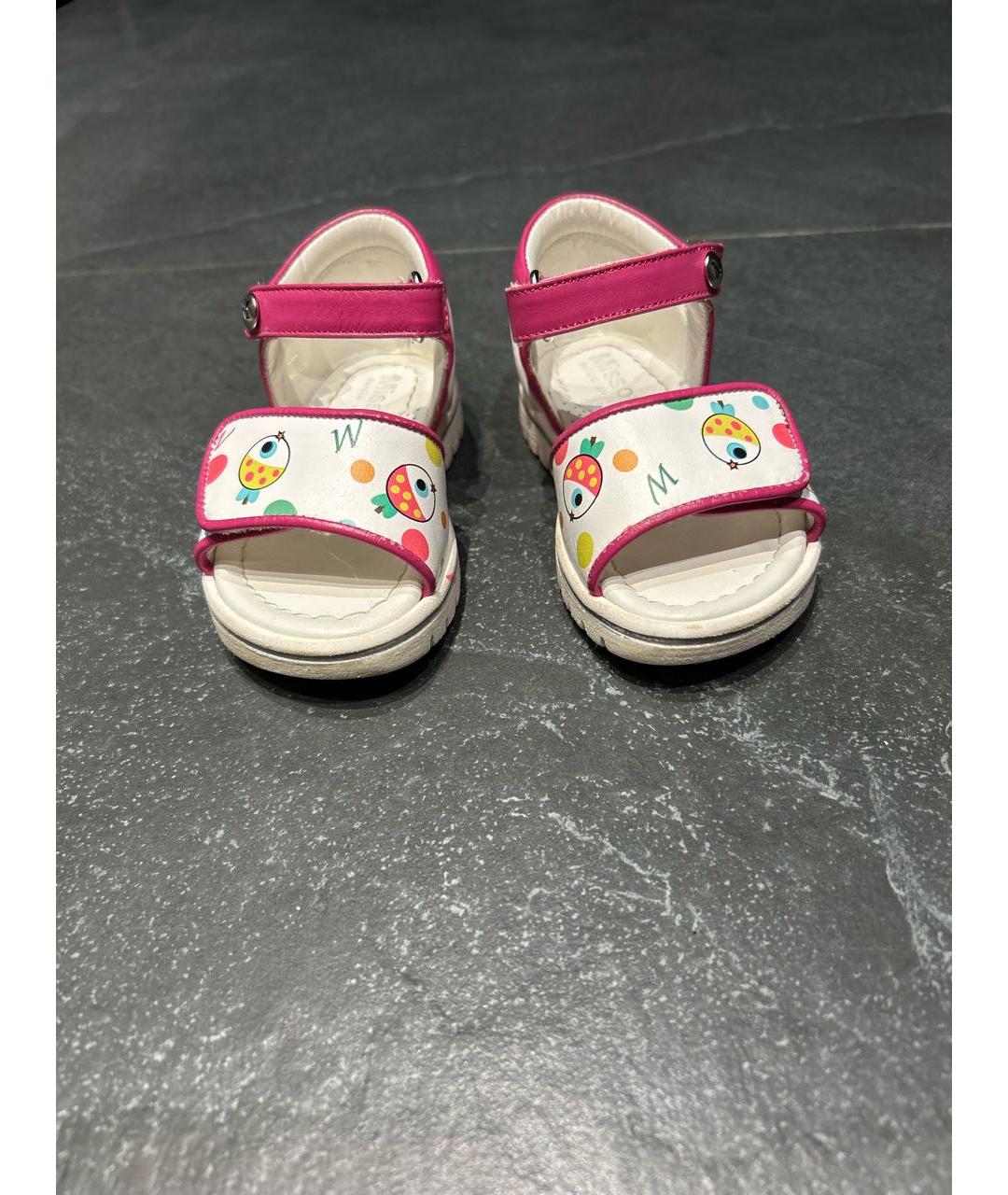 MISSOURI Розовые кожаные сандалии и шлепанцы, фото 2
