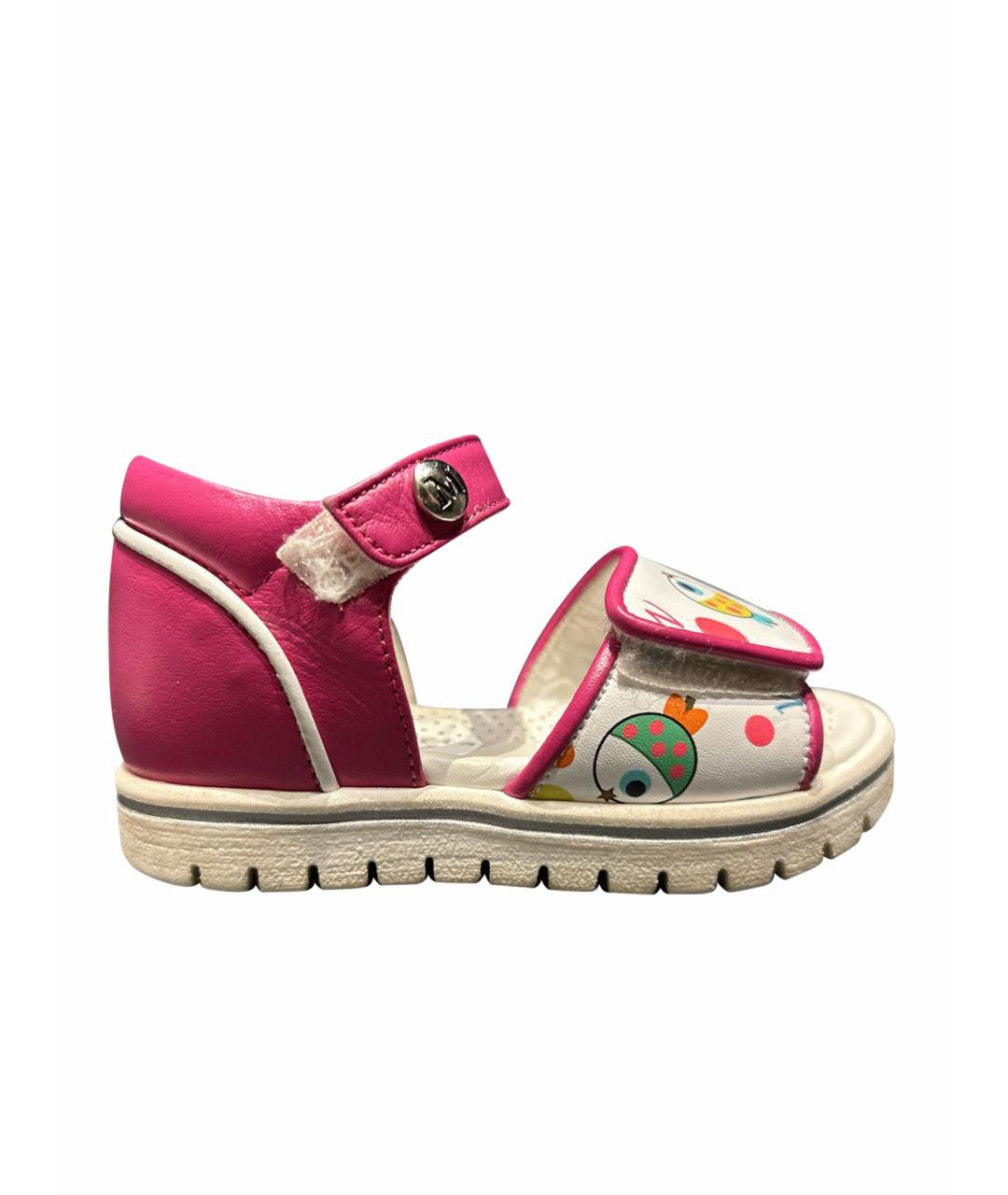 MISSOURI Розовые кожаные сандалии и шлепанцы, фото 1