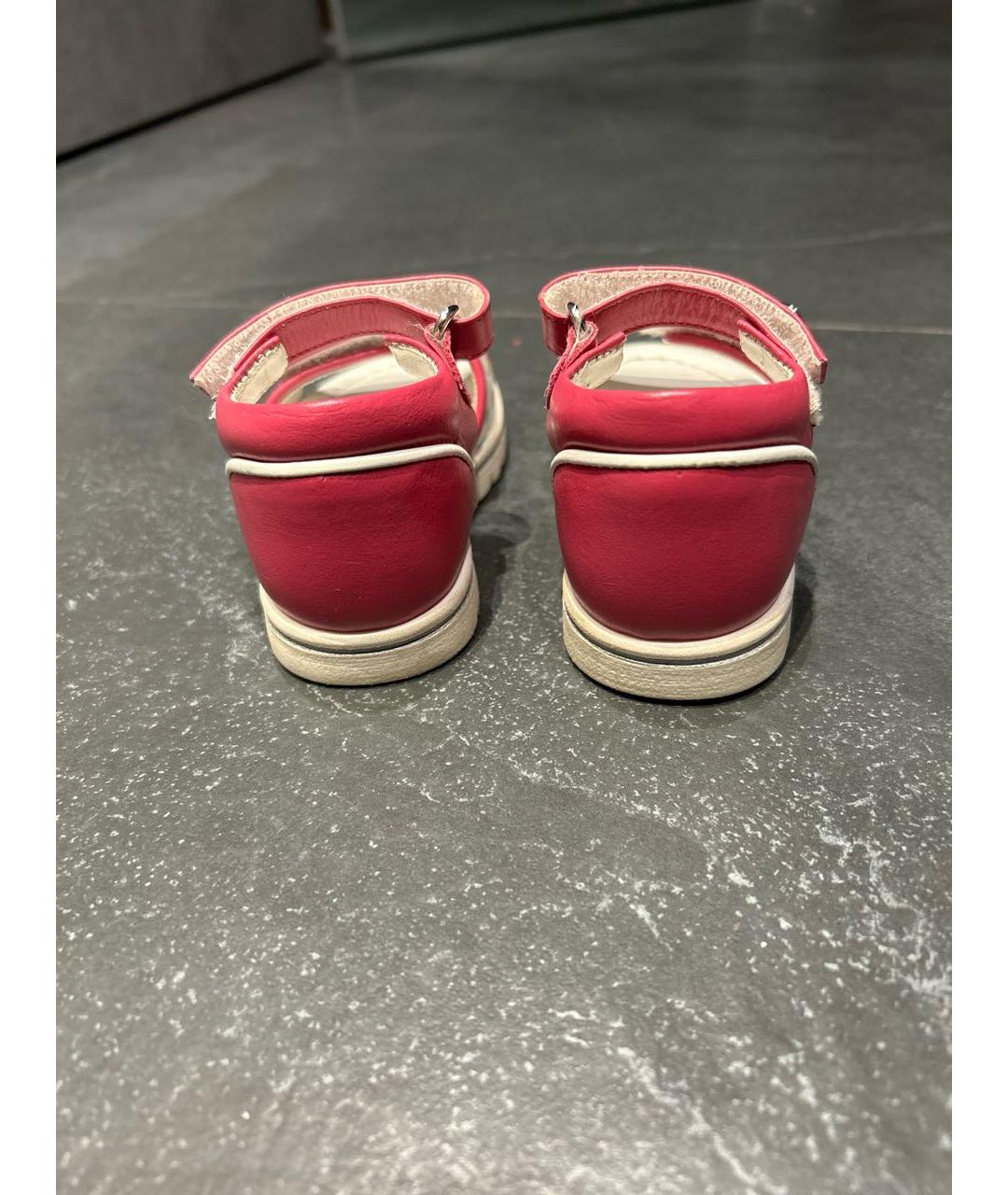MISSOURI Розовые кожаные сандалии и шлепанцы, фото 4
