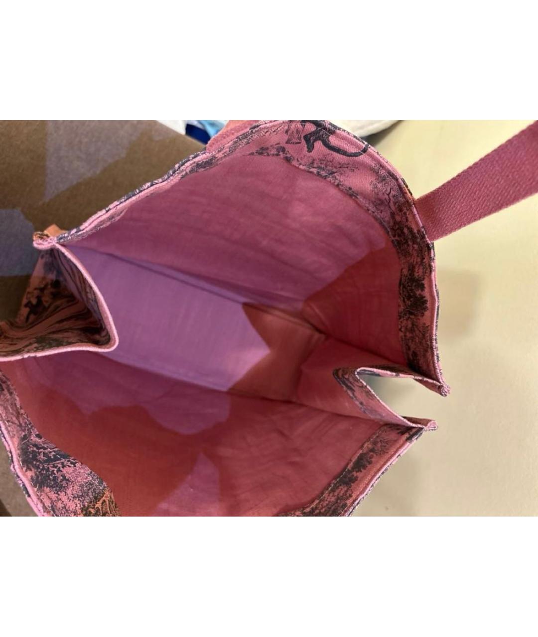CHRISTIAN DIOR PRE-OWNED Розовая тканевая сумка тоут, фото 4