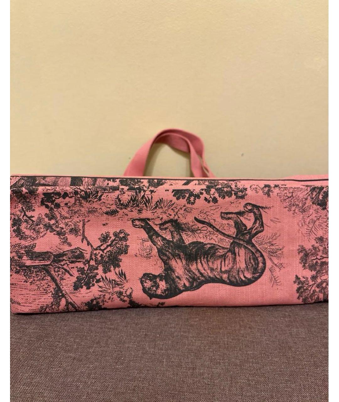 CHRISTIAN DIOR PRE-OWNED Розовая тканевая сумка тоут, фото 5