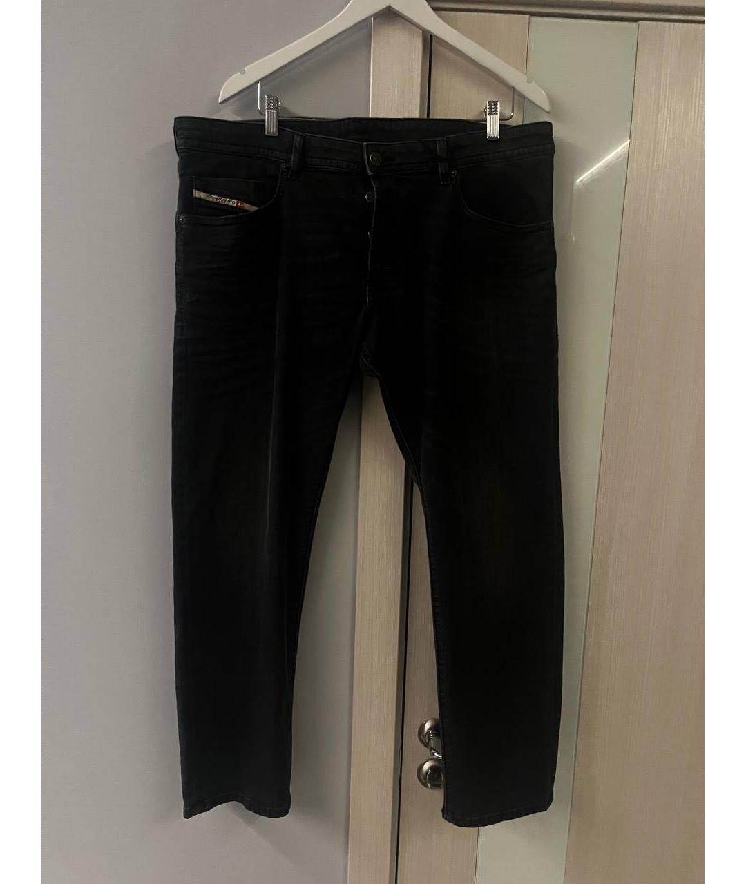 DIESEL Черные хлопковые прямые джинсы, фото 7