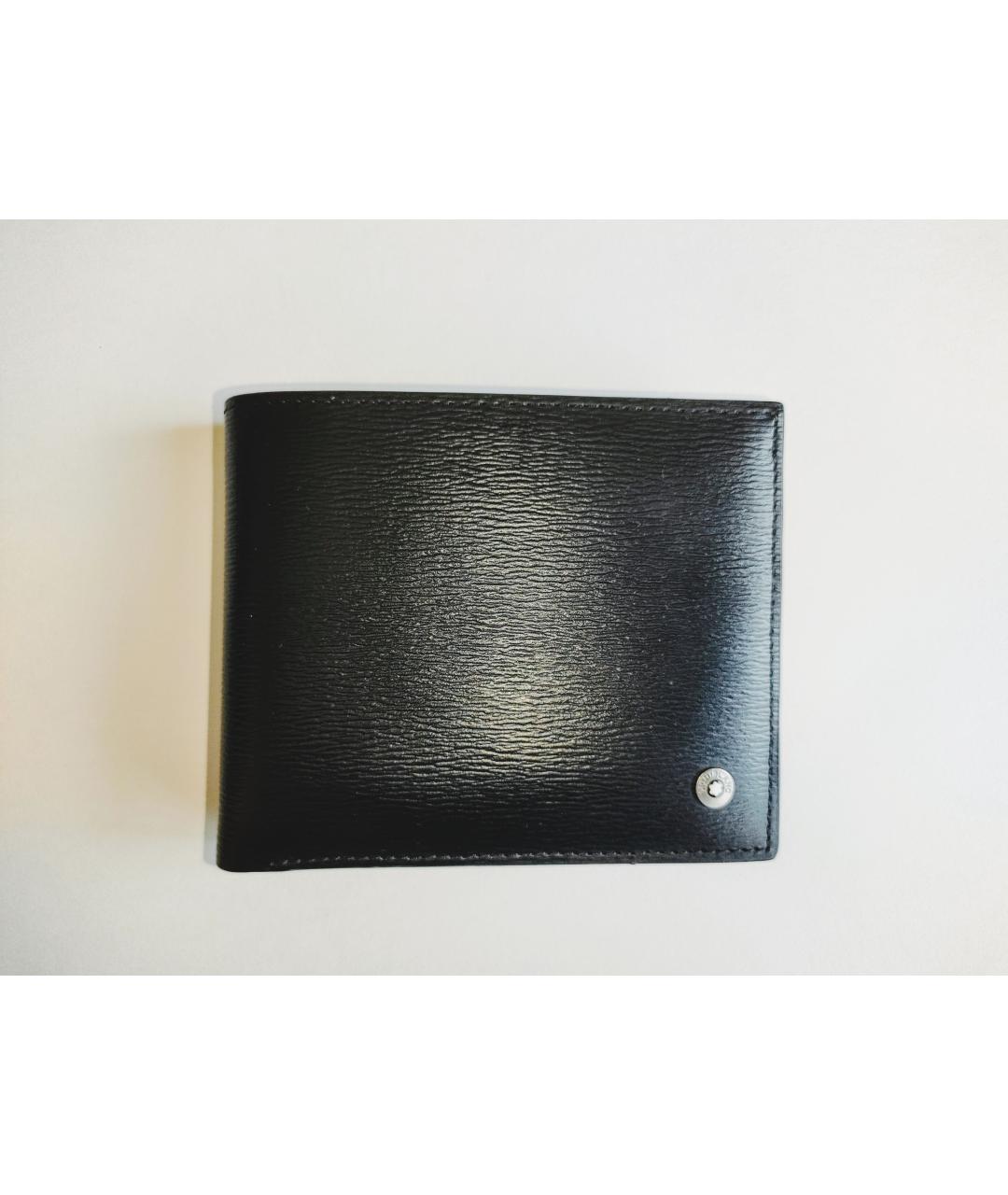 MONTBLANC Черный кожаный кошелек, фото 5