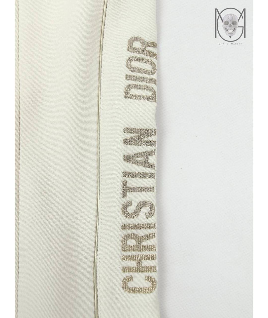 CHRISTIAN DIOR PRE-OWNED Белые полиэстеровые спортивные брюки и шорты, фото 4
