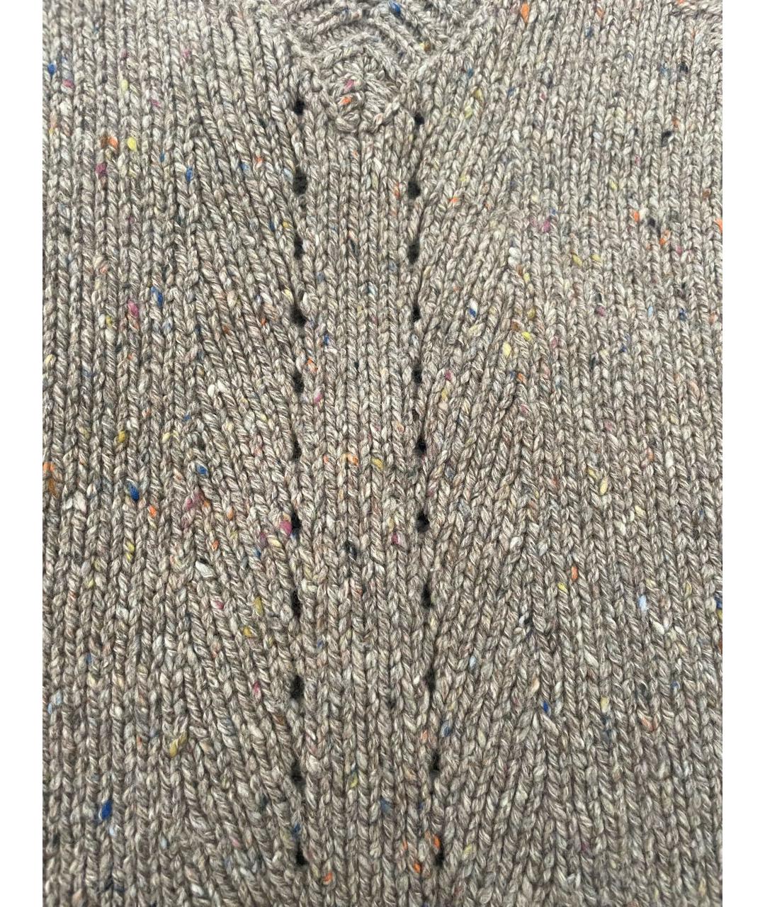 DSQUARED2 Бежевый шерстяной джемпер / свитер, фото 6
