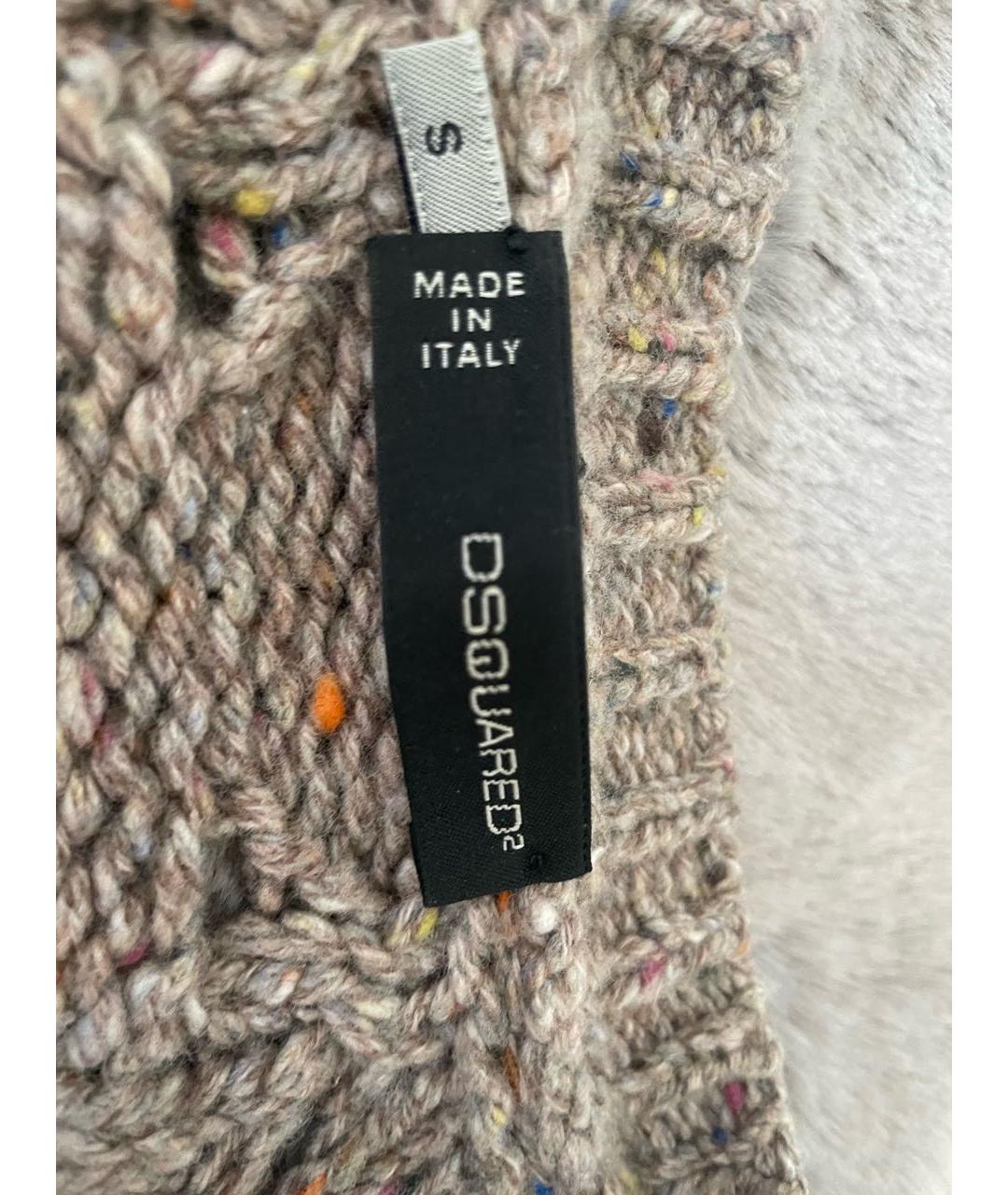 DSQUARED2 Бежевый шерстяной джемпер / свитер, фото 5