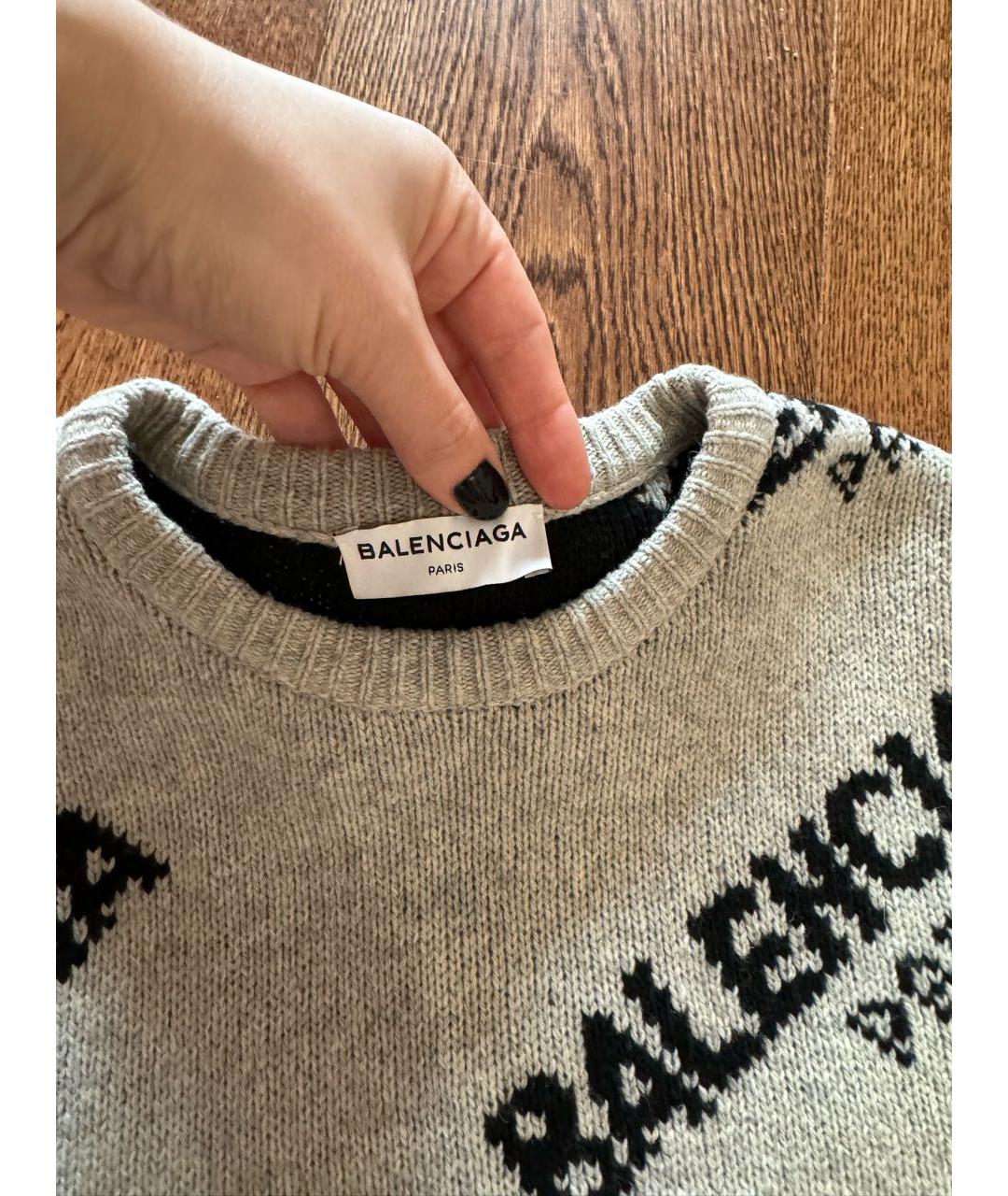 BALENCIAGA Серый джемпер / свитер, фото 5