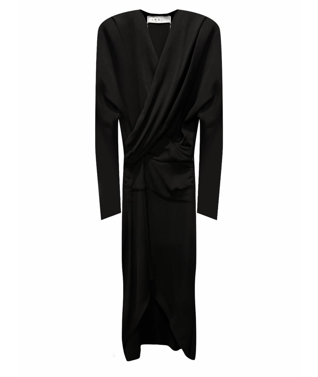IRO Черное вискозное коктейльное платье, фото 1