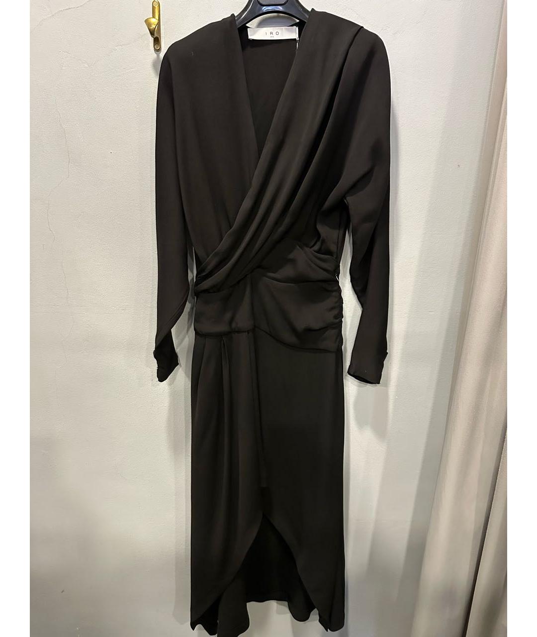 IRO Черное вискозное коктейльное платье, фото 8