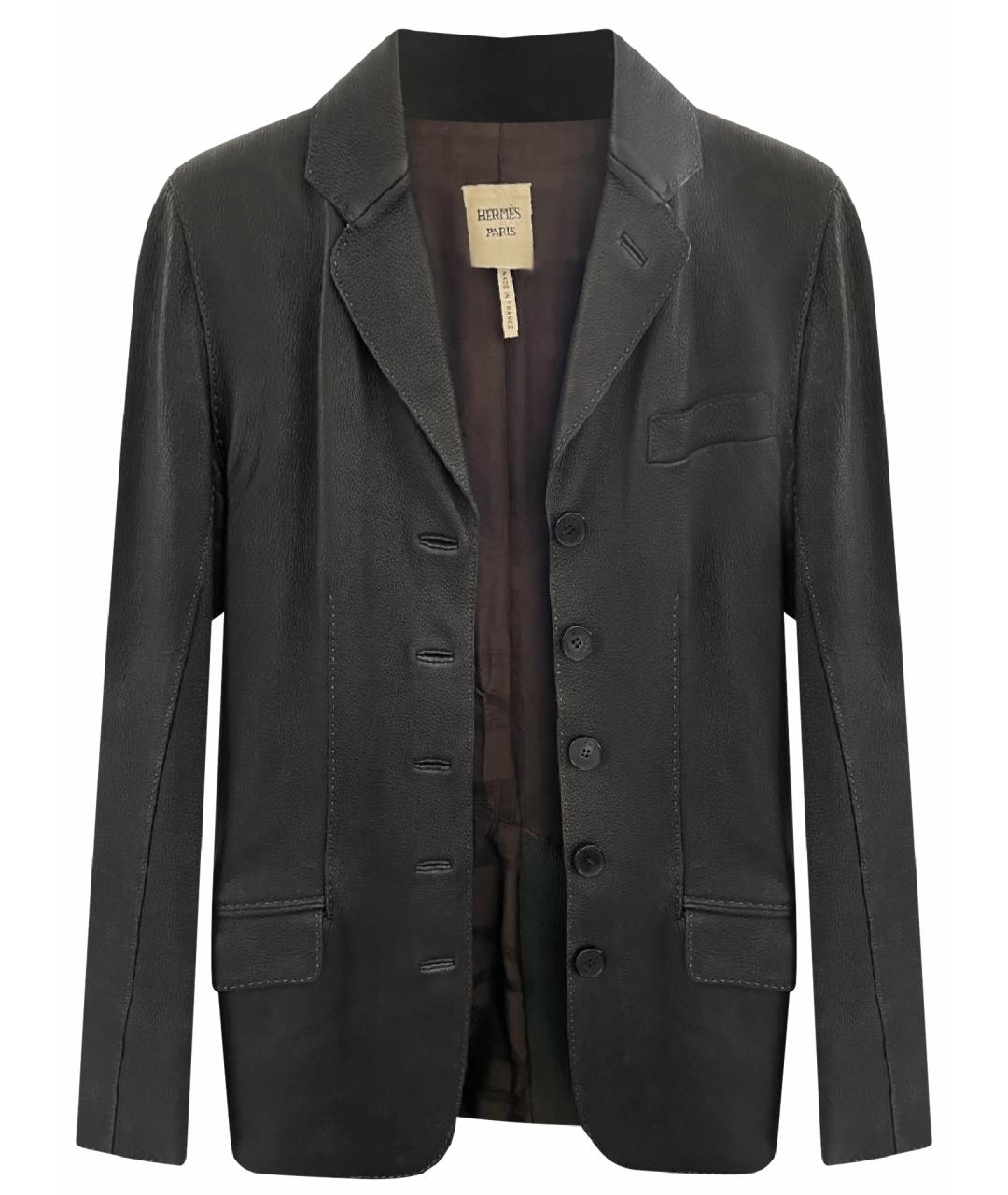 HERMES PRE-OWNED Коричневый кожаный жакет/пиджак, фото 1