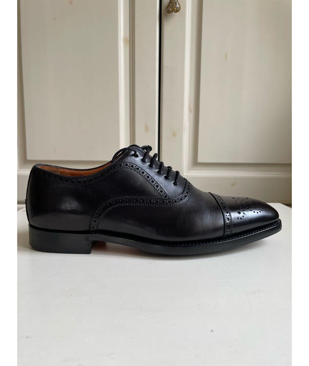 BONTONI Черные кожаные туфли, фото 9