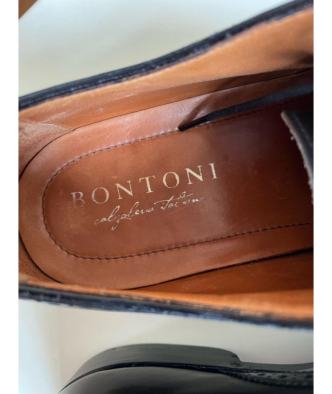 BONTONI Черные кожаные туфли, фото 6