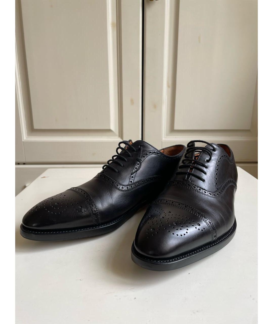 BONTONI Черные кожаные туфли, фото 2