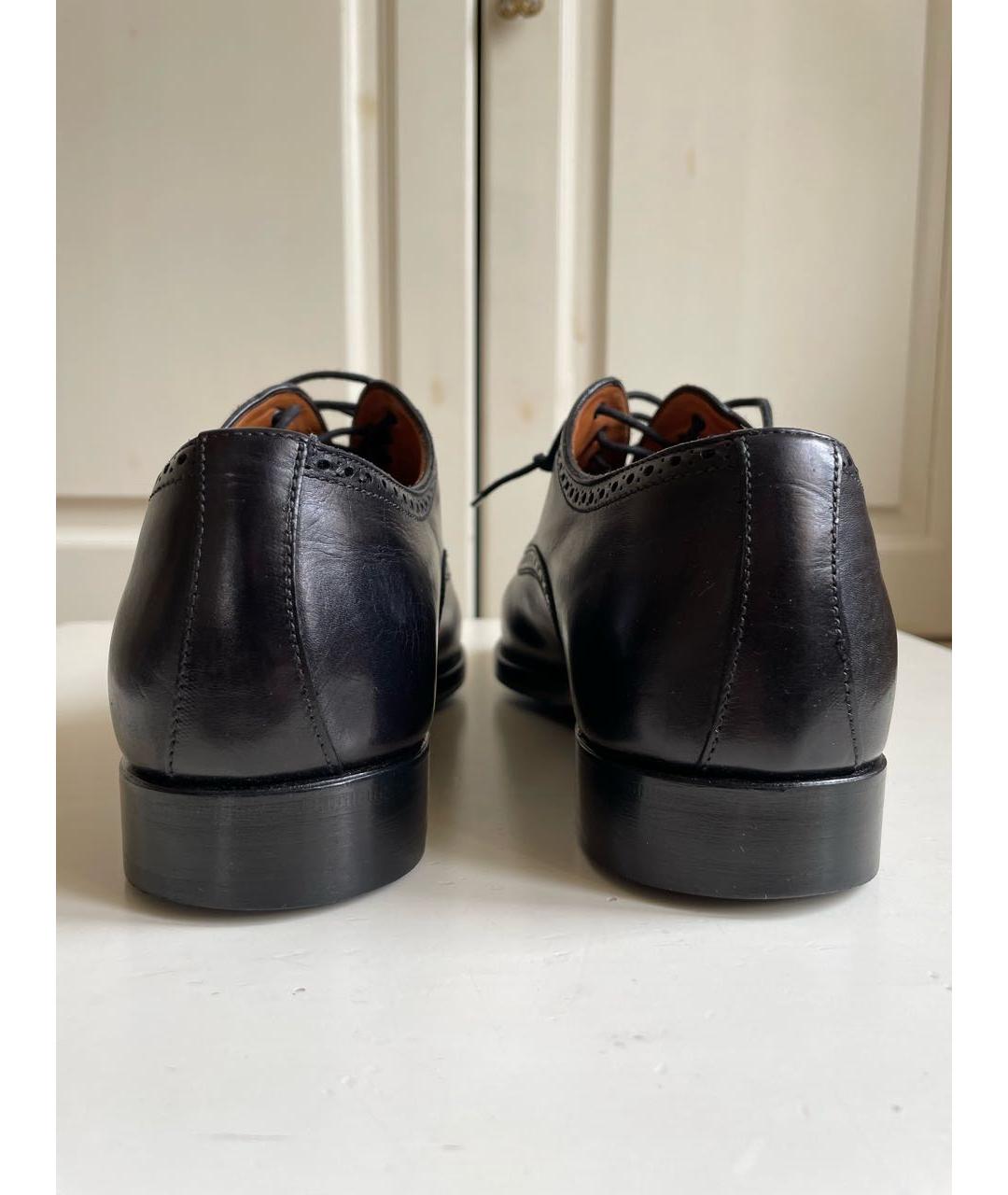 BONTONI Черные кожаные туфли, фото 5