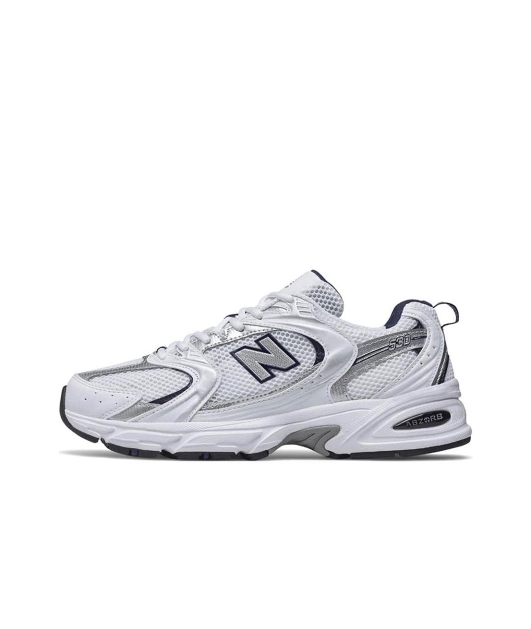 NEW BALANCE Белые текстильные кроссовки, фото 3