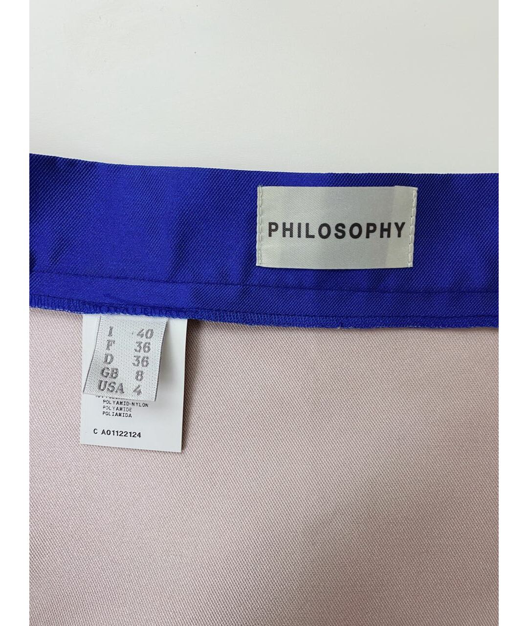 PHILOSOPHY DI ALBERTA FERRETTI Синяя полиэстеровая юбка миди, фото 4