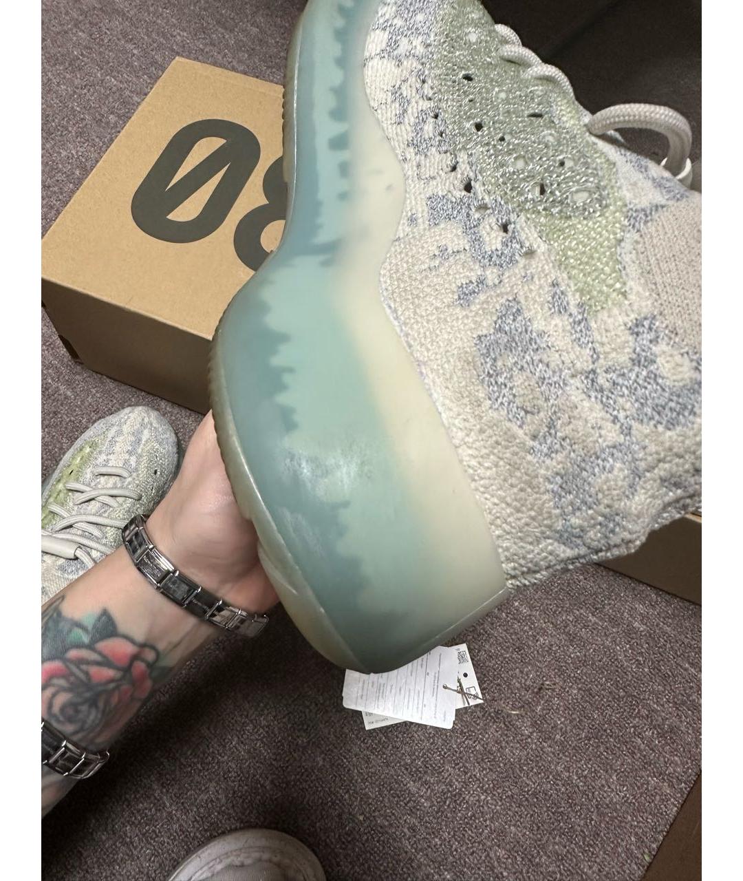 ADIDAS YEEZY Бежевые текстильные кроссовки, фото 6