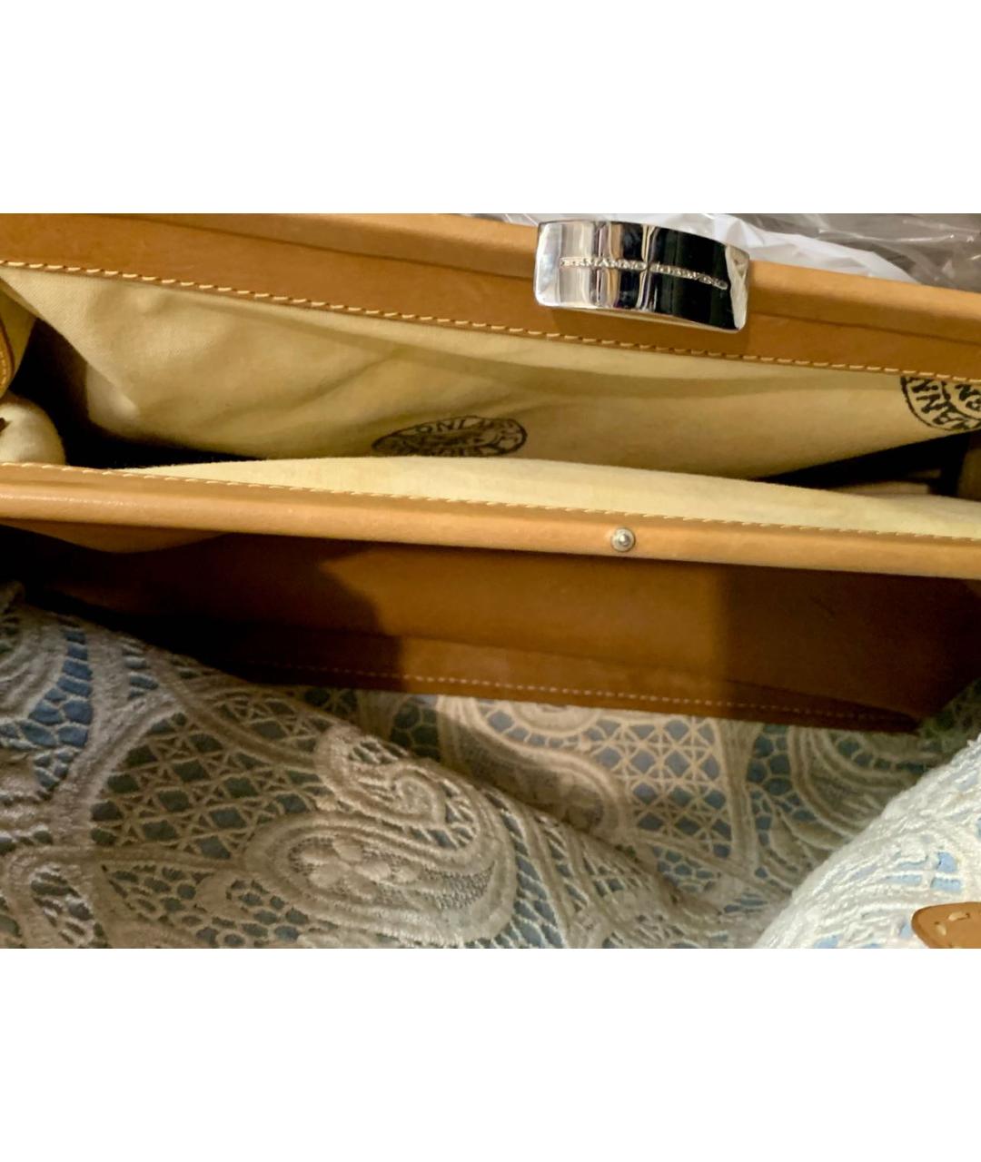 ERMANNO SCERVINO Голубая тканевая сумка с короткими ручками, фото 7