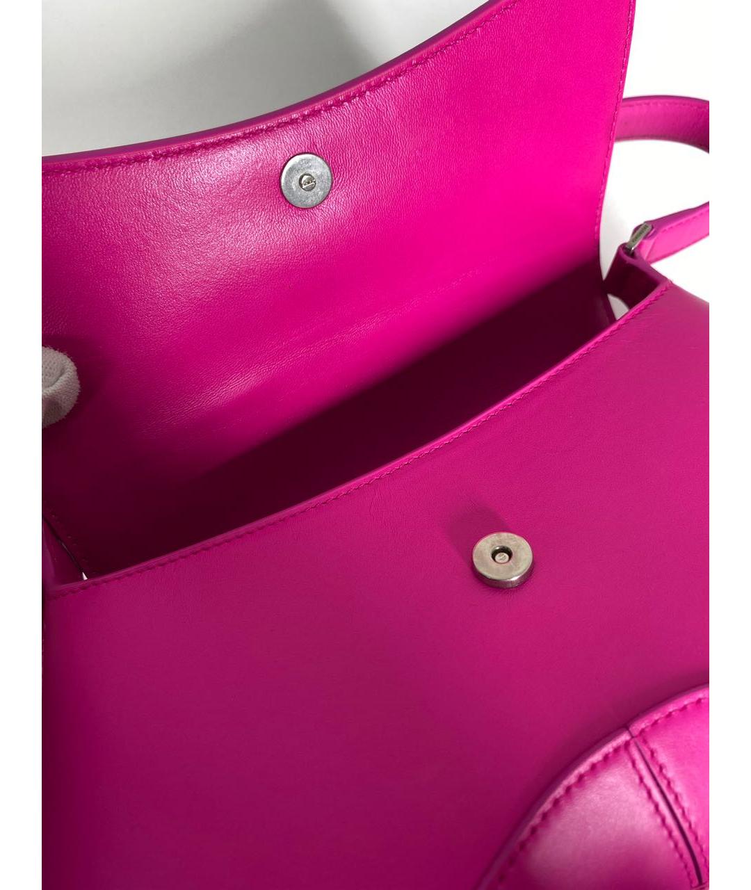 BALENCIAGA Розовая кожаная сумка с короткими ручками, фото 7