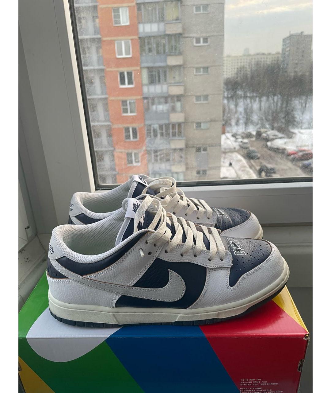 NIKE Белые кожаные низкие кроссовки / кеды, фото 7