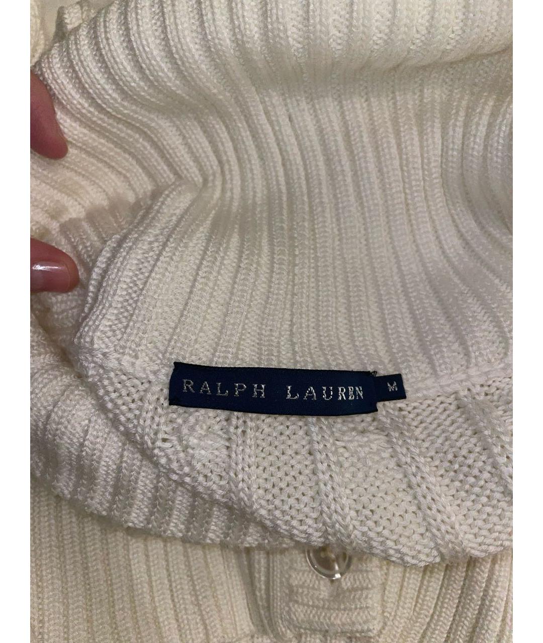 RALPH LAUREN Белый хлопковый джемпер / свитер, фото 5