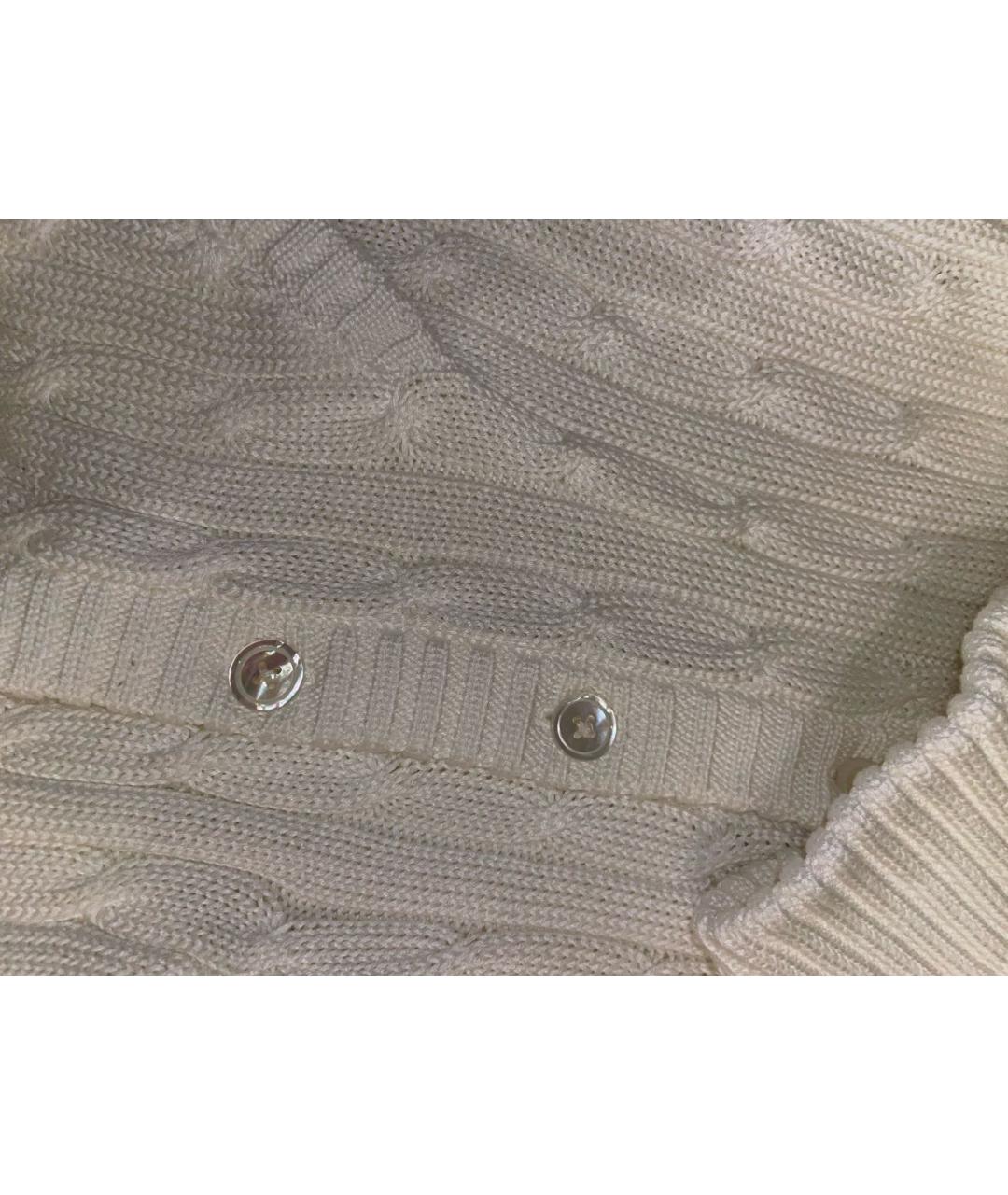 RALPH LAUREN Белый хлопковый джемпер / свитер, фото 4