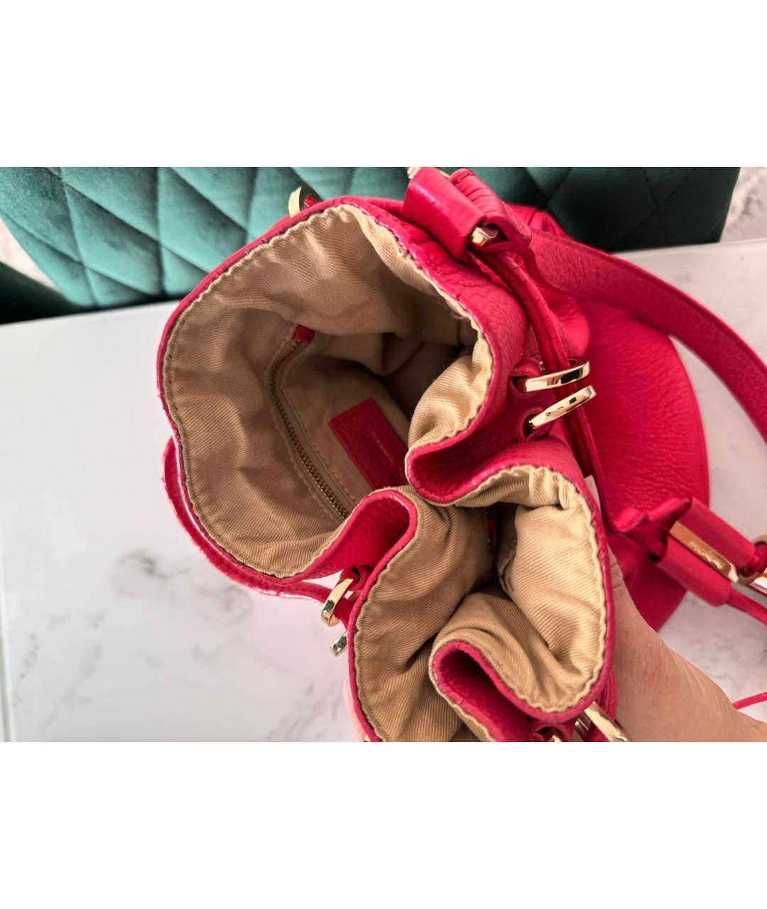 SEE BY CHLOE Розовая кожаная сумка через плечо, фото 8