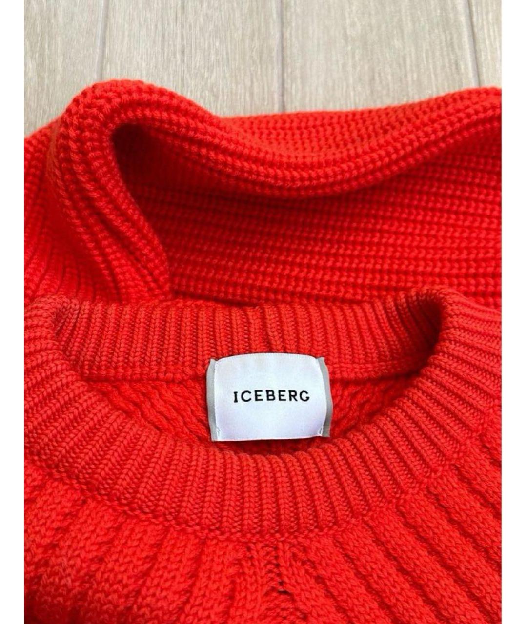 ICEBERG Оранжевый шерстяной джемпер / свитер, фото 3