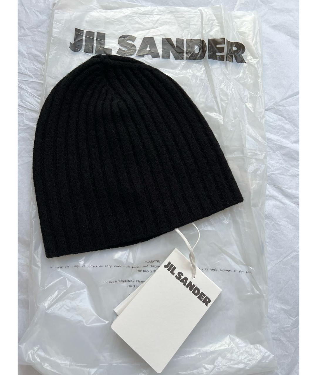 JIL SANDER Черная шерстяная шапка, фото 3