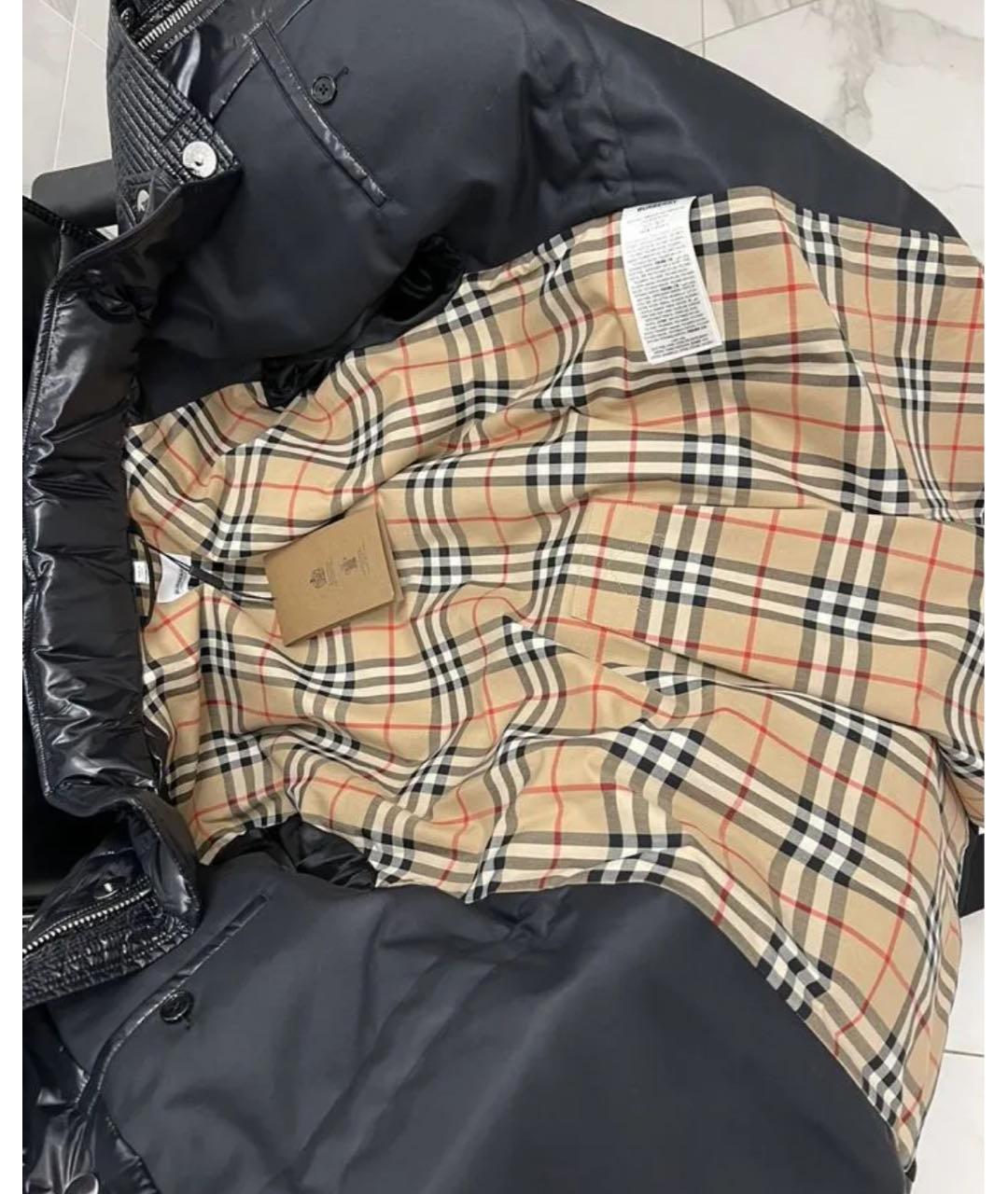 BURBERRY Черная полиамидовая куртка, фото 4