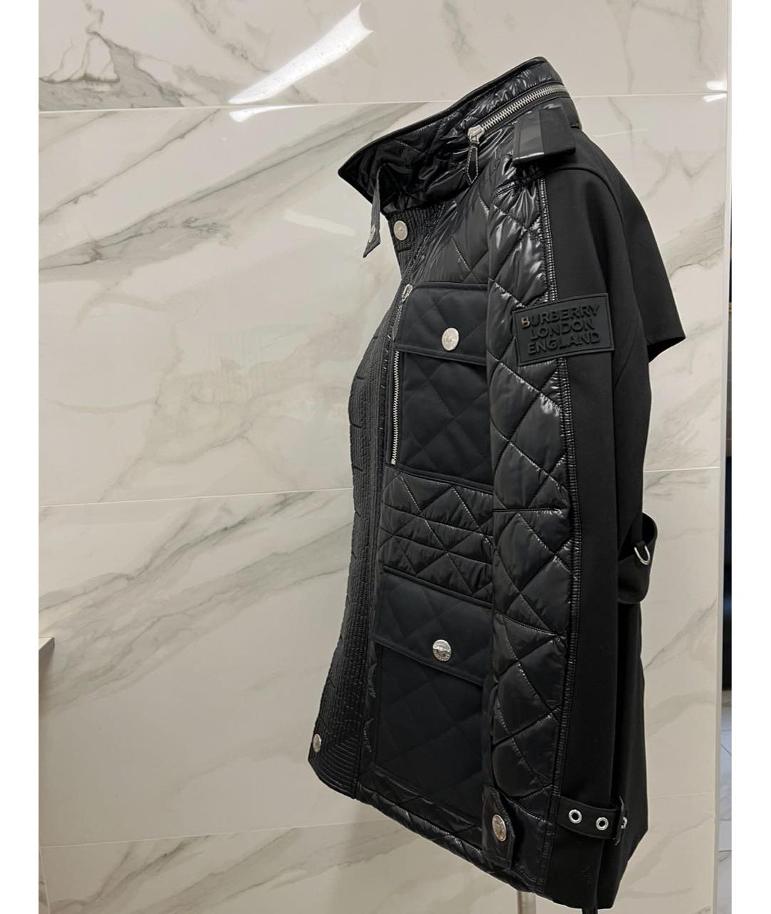 BURBERRY Черная полиамидовая куртка, фото 3
