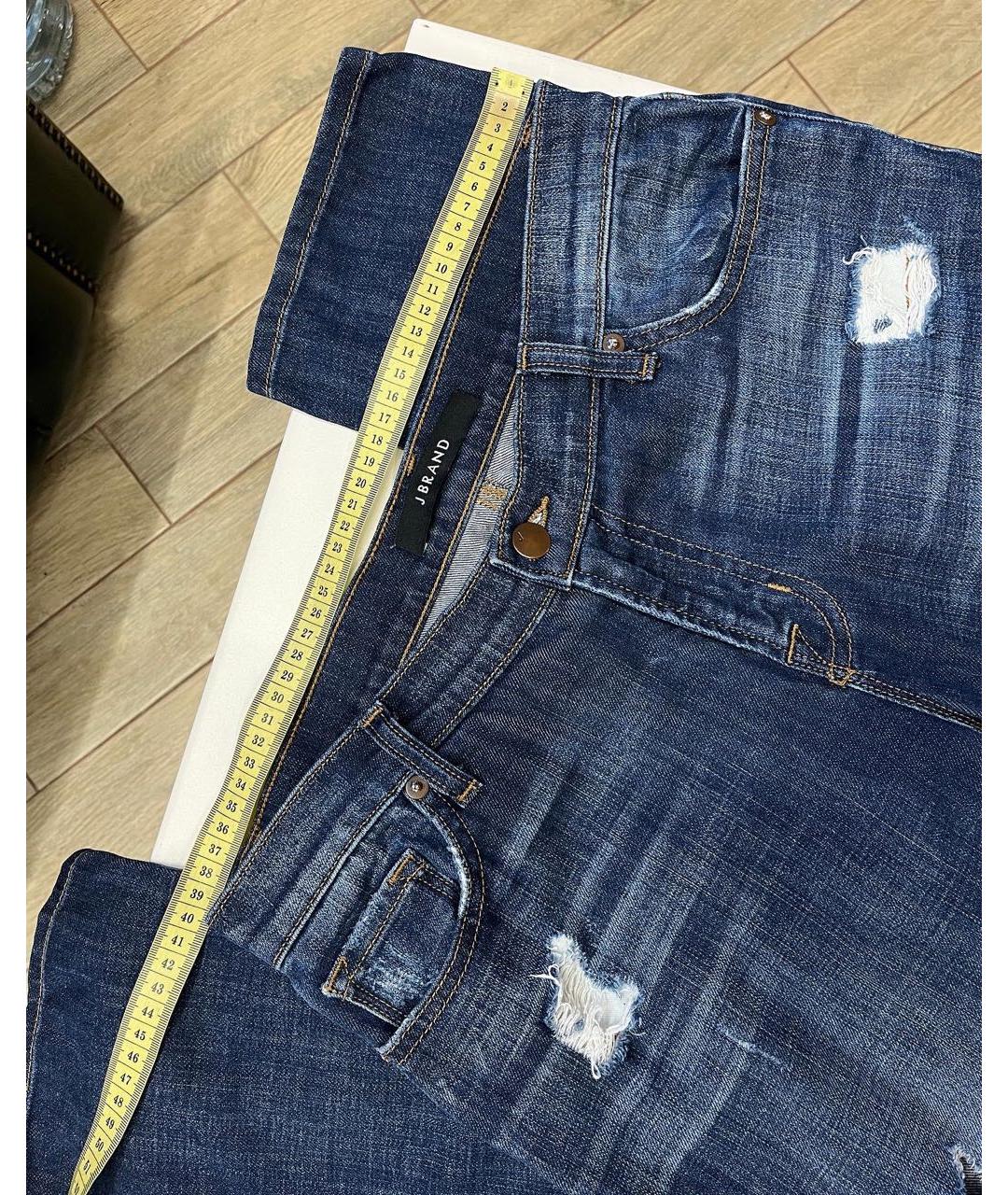 JBRAND Темно-синие хлопко-эластановые прямые джинсы, фото 6