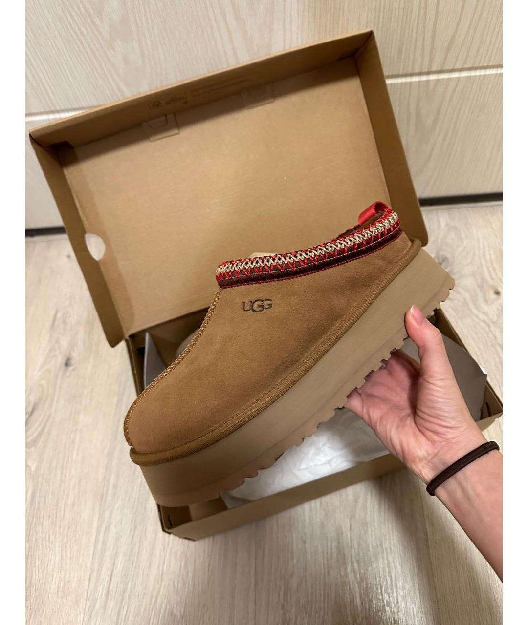 UGG AUSTRALIA Коричневые замшевые мюли, фото 3