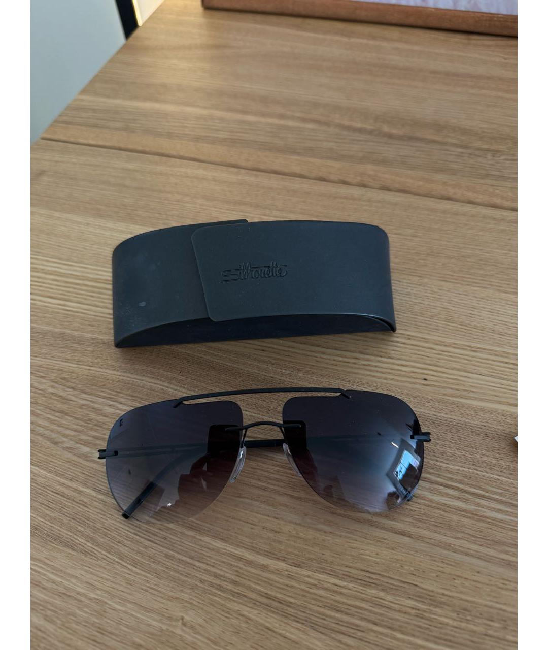 SILHOUETTE Черные солнцезащитные очки, фото 4