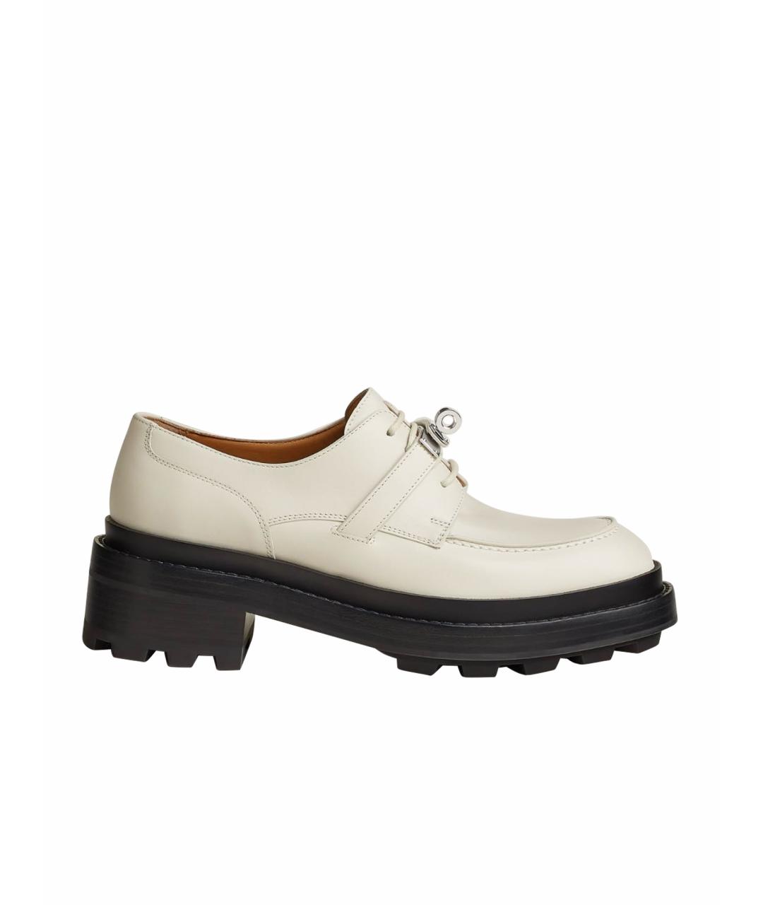HERMES PRE-OWNED Белые кожаные ботинки, фото 1