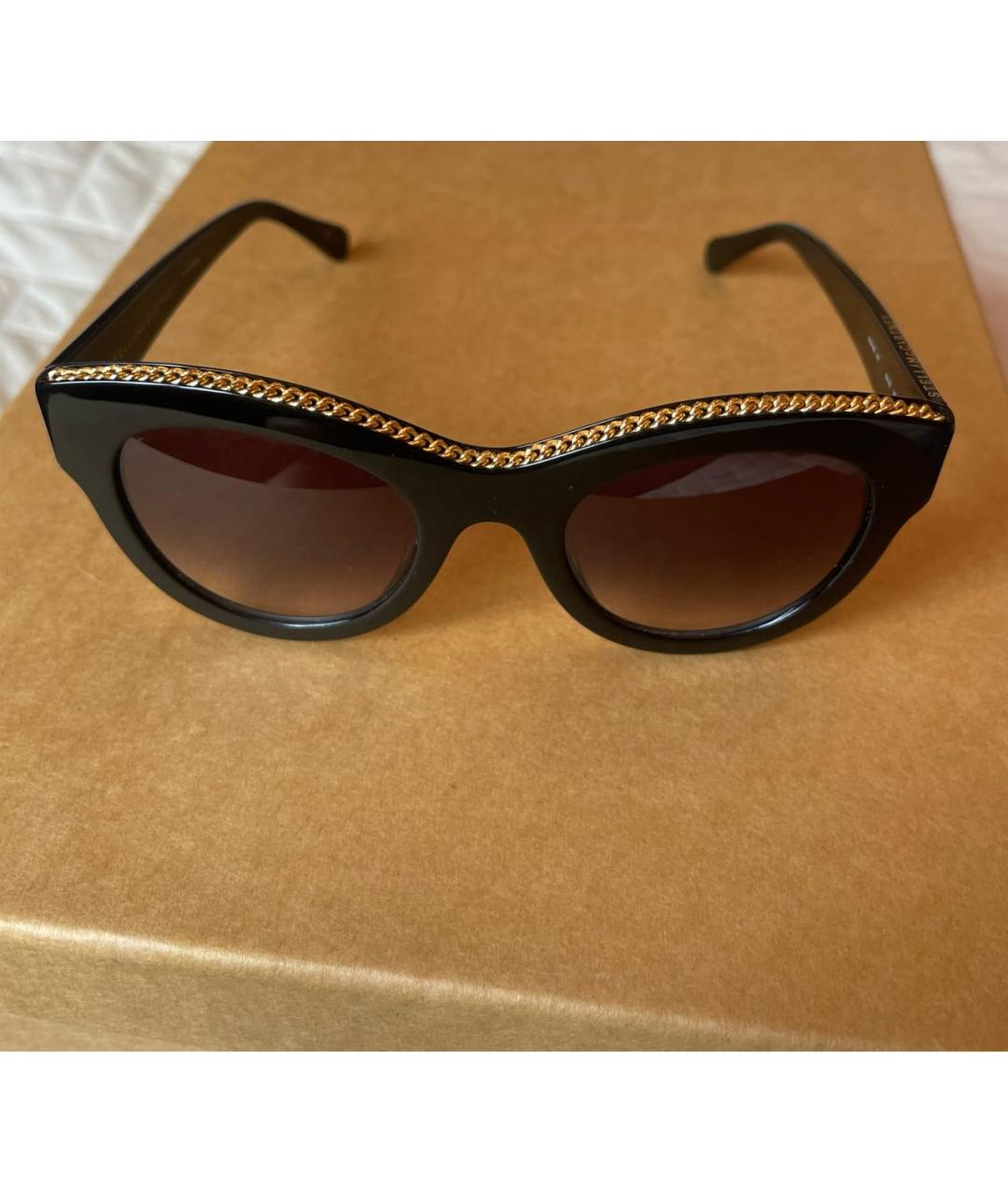 STELLA MCCARTNEY Черные пластиковые солнцезащитные очки, фото 4