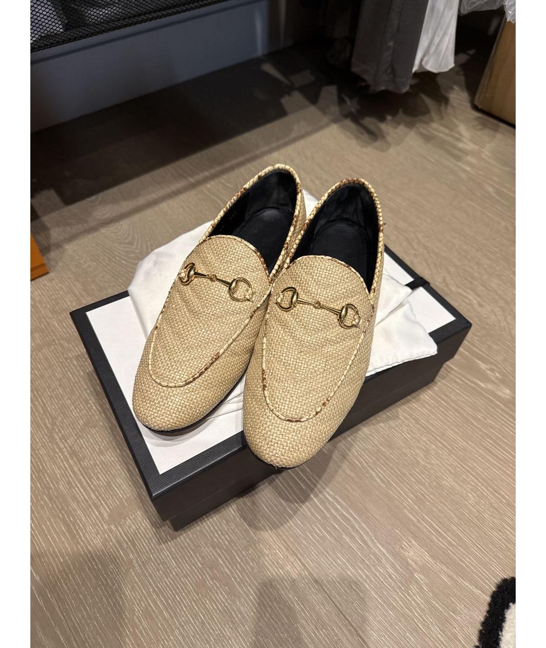 GUCCI Бежевые лоферы, фото 2