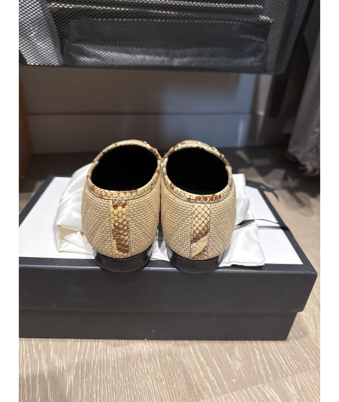 GUCCI Бежевые лоферы, фото 3