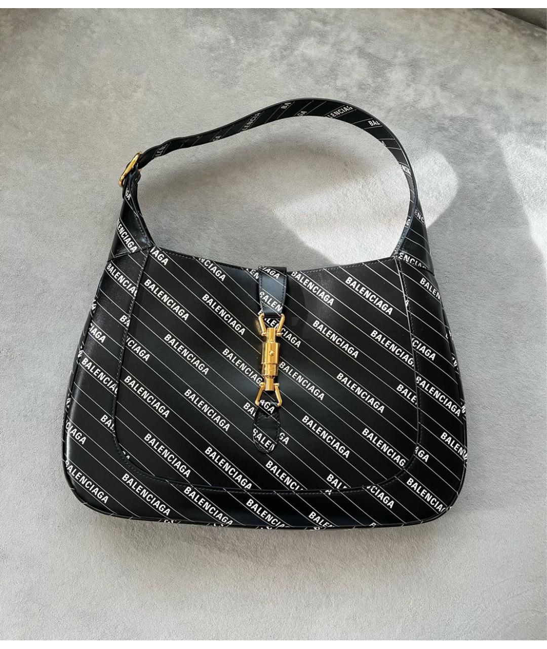 GUCCI Черная кожаная сумка через плечо, фото 2